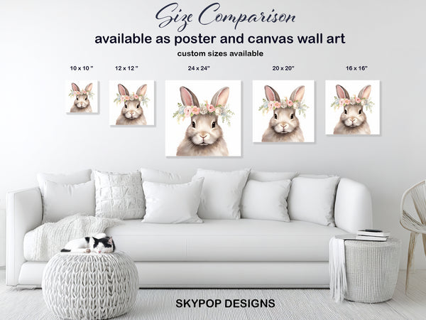 Bunny Spring Floral Crown Art - View 7