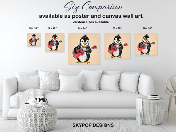 Penguin Rock On Art - View 7