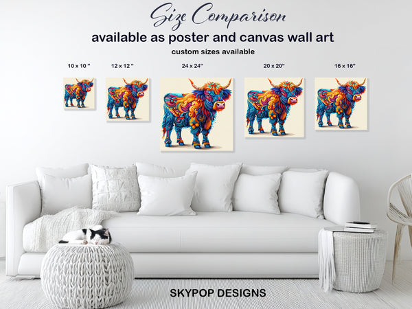 Highland Cow Art - View 7