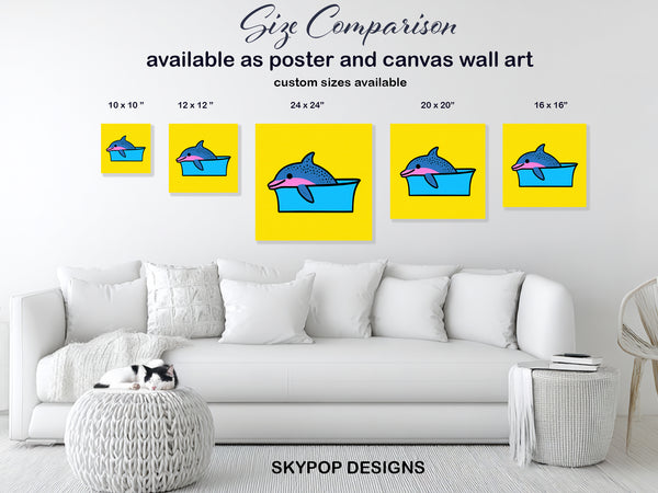 Dolphin Splash Fun Art - View 7