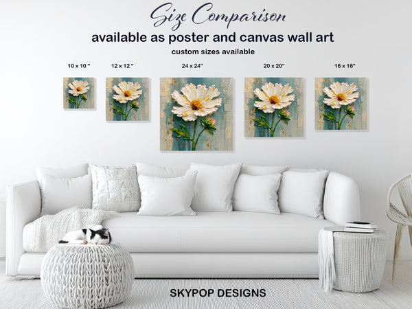 White Daisy Art - View 7