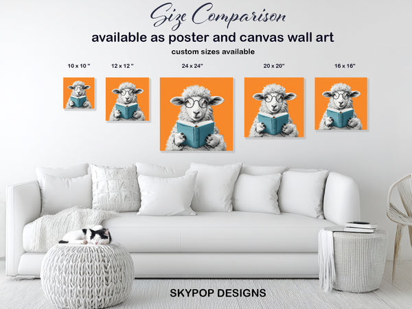 Sheep Reading Art - View 7