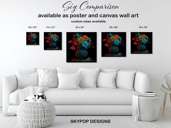 Floral Vase Art - View 7