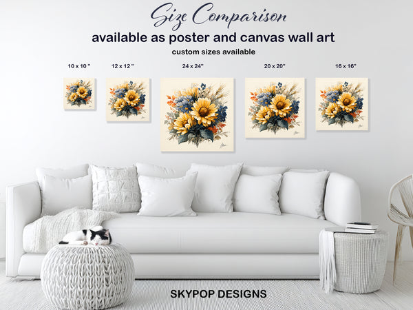 Sunflower Bouquet Art - View 7