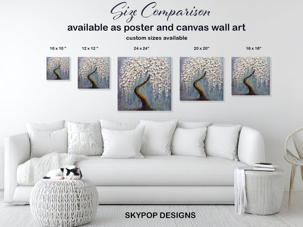 White Blossom Tree Art - View 7