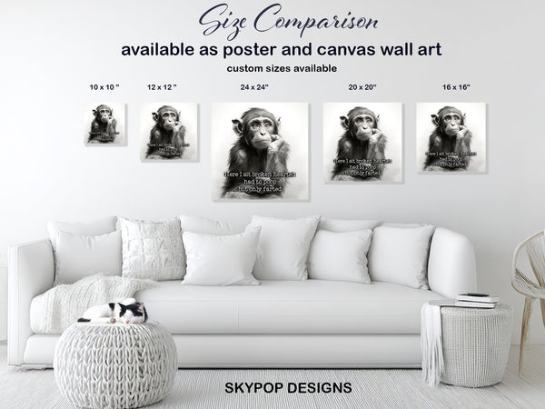 Chimpanzee Thinking Art - View 7