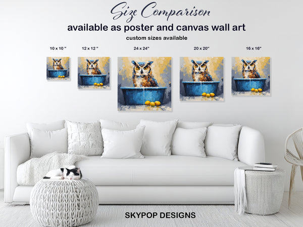 Owl Bath Art - View 7