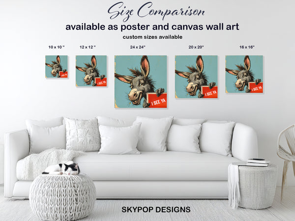 Donkey Says I See Ya Art - View 7