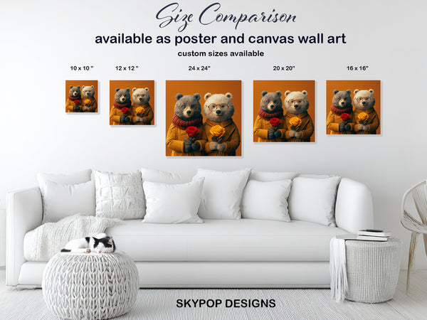 Bear with Roses Art - View 7