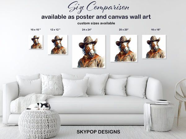 Cowboy Horse Art - View 7