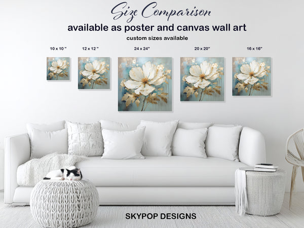 Golden Bloom Abstract Art - View 7