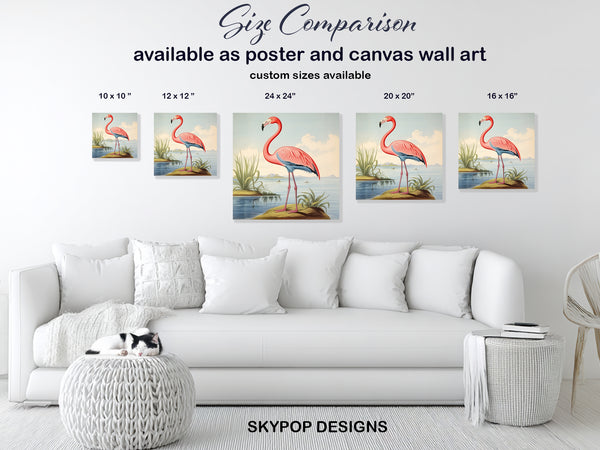 Flamingo Wildlife Art - View 7