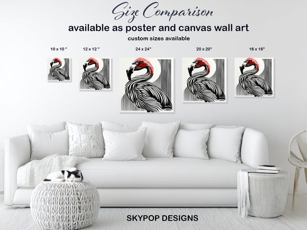 Flamingo Stripes Art - View 7