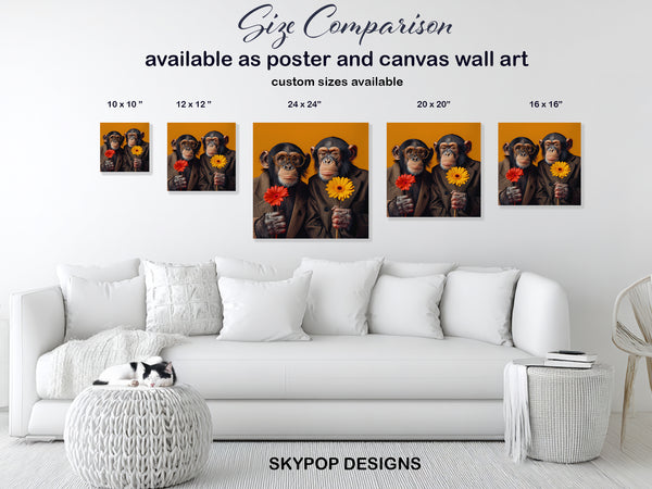 Chimpanzee Duo Art - View 7