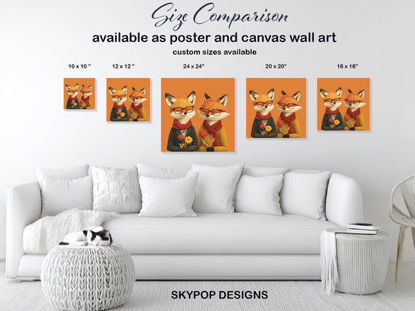 Fox Couple Art - View 7