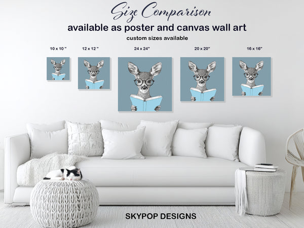 Deer Reading Art - View 7