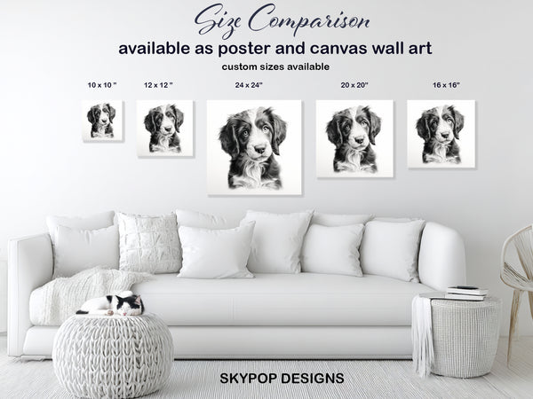 Border Collie Puppy Art - View 7