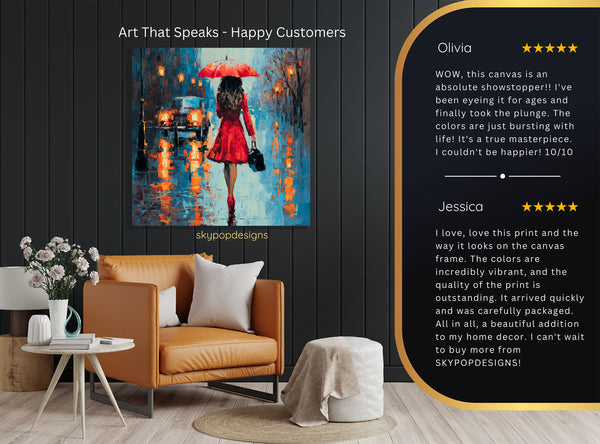Rainy City Evening Art - View 8
