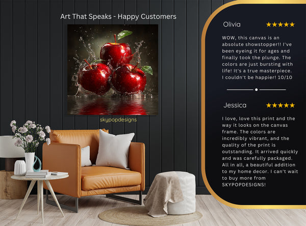 Red Apples Splash Art - View 8