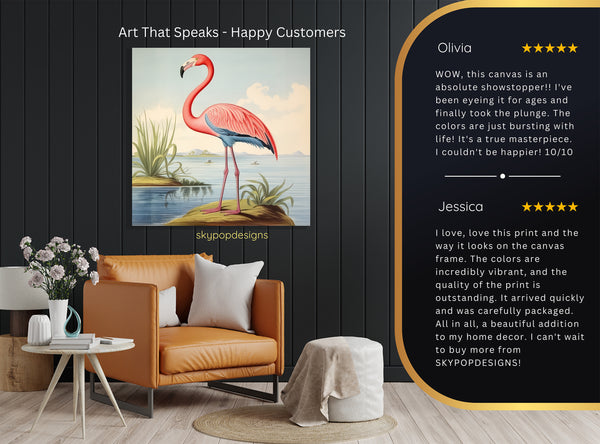Flamingo Wildlife Art - View 8