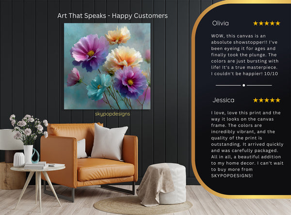 Vibrant Floral Burst Art - View 8