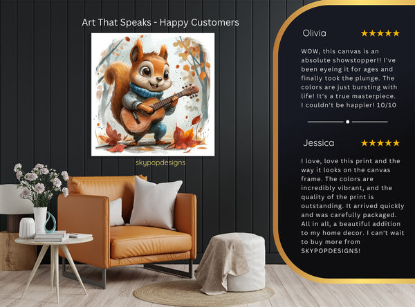 Squirrel Guitar Art - View 8