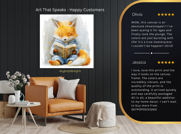 Fox Reading Art - View 8