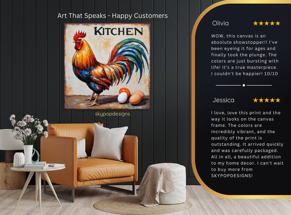Rooster and Eggs Art - View 8