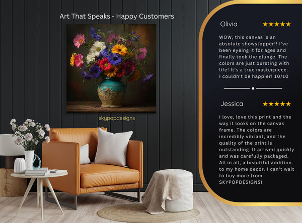 Wildflower Bouquet Art - View 8