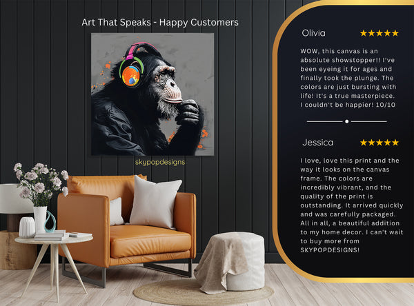 Chimpanzee DJ Art - View 8