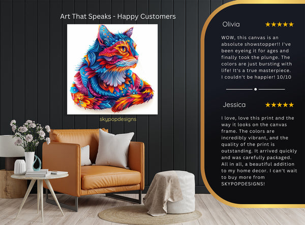 Psychedelic Cat Art - View 8