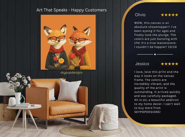 Fox Couple Art - View 8