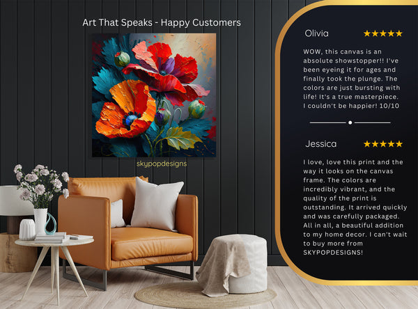Vibrant Poppy Bloom Art - View 8
