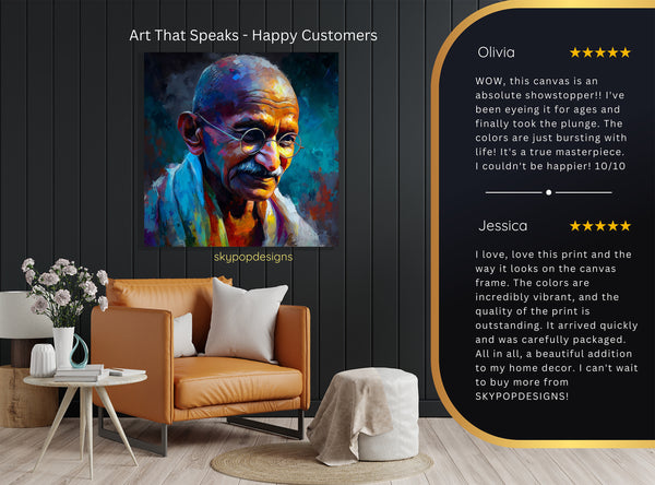 Gandhi Portrait Art - View 8
