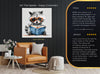 Raccoon Reading Art - View 8