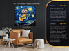 Owl Guitar Starry Night Art - View 8