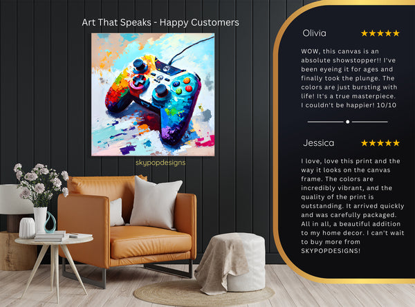 Gaming Controller Explosion Art - View 8