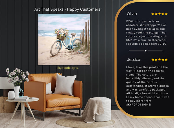 Beach Bicycle Blossom Art - View 8