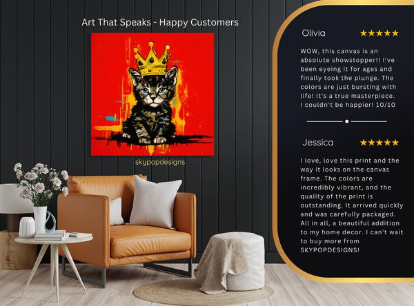 King Cat Crown Art - View 8