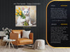 White Cat With Yellow Tulips Art - View 8