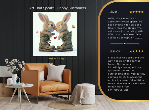 Bunny Kisses in Boots Art - View 8