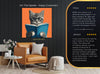 Cat Reading Art - View 8