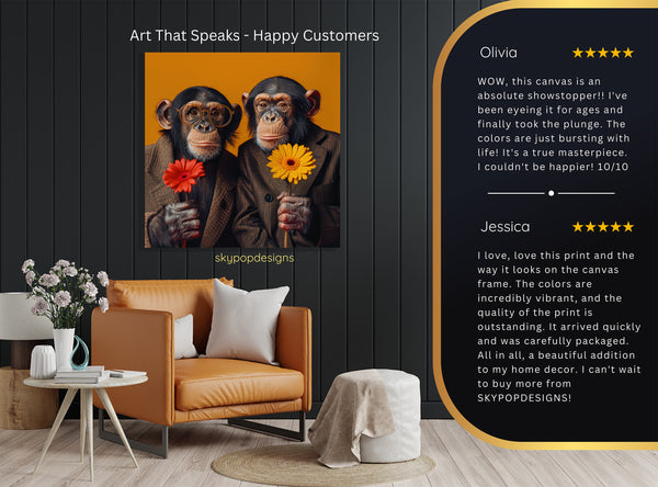 Chimpanzee Duo Art - View 8