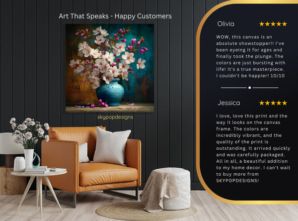 Cherry Blossom Vase Art - View 8
