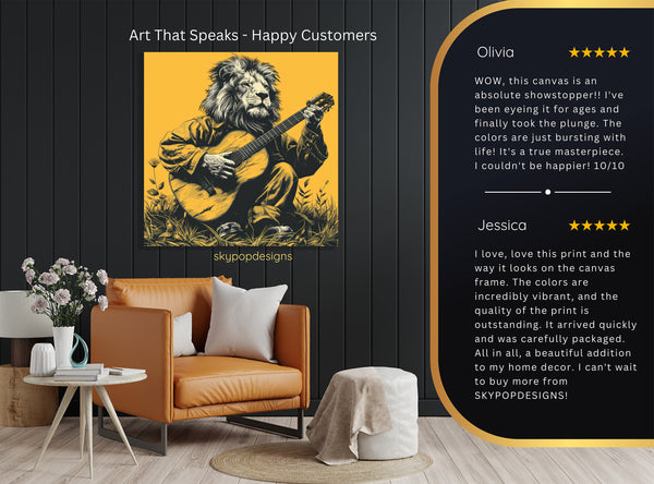 Lion Guitarist Art - View 8