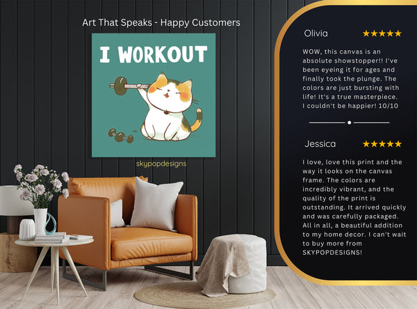 Cat Gym Workout Art - View 8