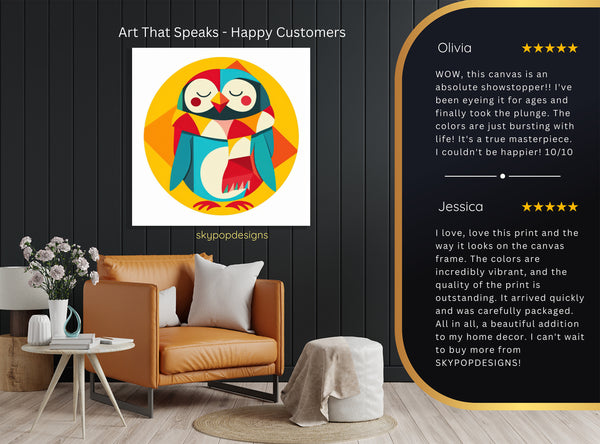 Geometric Owl Art - View 8
