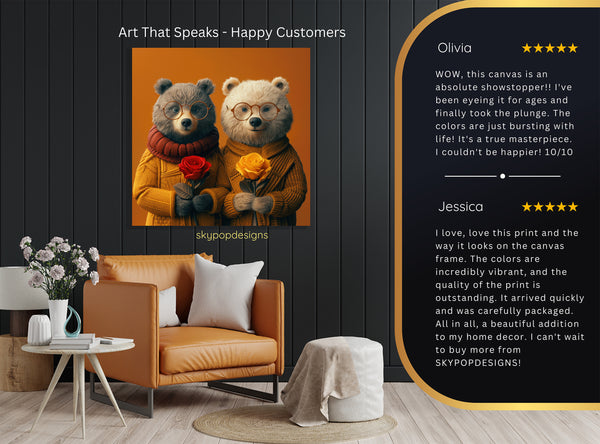 Bear with Roses Art - View 8