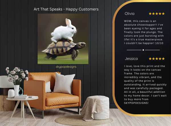 Bunny Tortoise Art - View 8