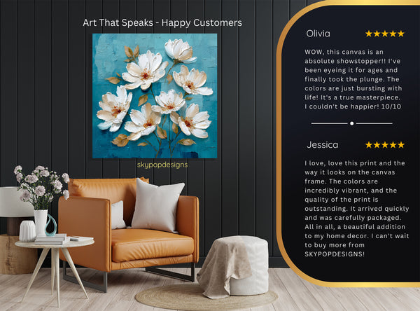 White Flowers Art - View 8